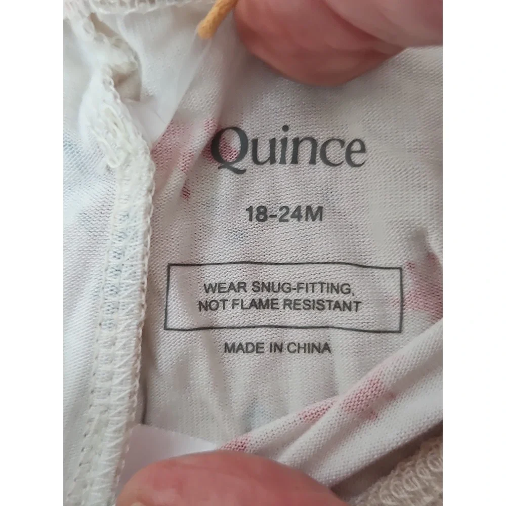 NWT Quince Pajama Set Toddler Pajamas Sz 18 -24  Months Unisex